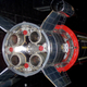 Vista trasera del motor de un cohete Black Knight conservado en el Museo de Liverpool. Foto: Wikipedia